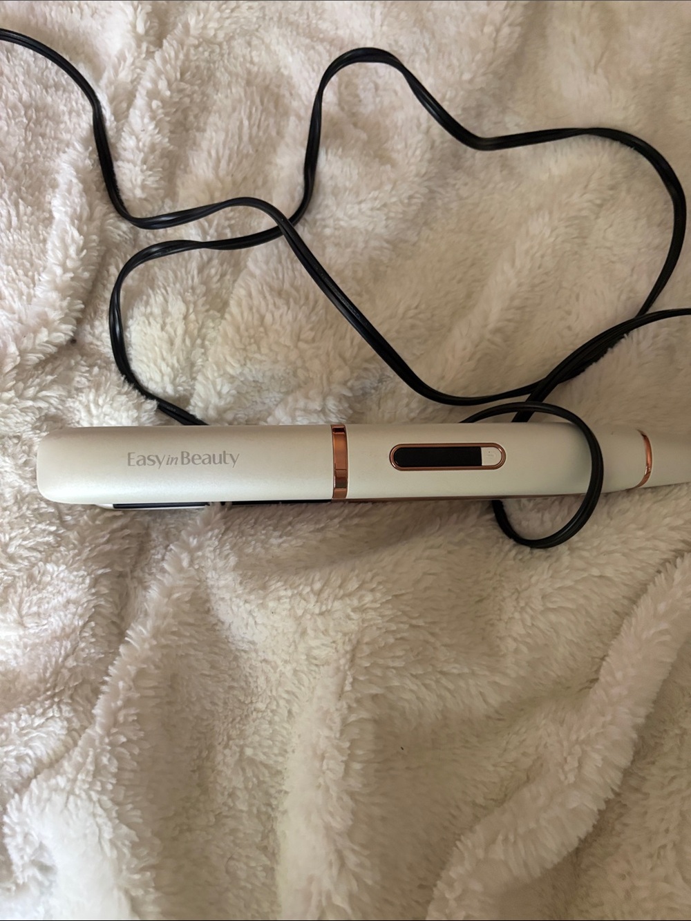 Easy in Beauty White & Rose Gold Hair Straightener